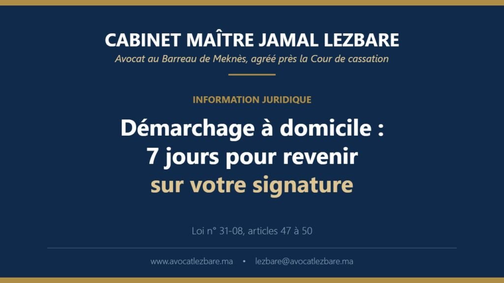Démarchage à domicile : 7 jours pour revenir sur votre signature